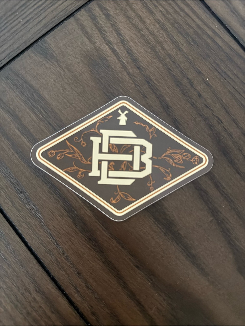 Dutch Bros Sticker Brown and Cream